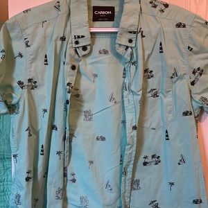 Shot sleeve button down shirt. Gently worn. Perfect for a casual date night.